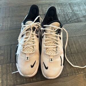 Nike PG 5 Paul George Team Bank Black/White Sneakers DA7758-100 Size 7.5